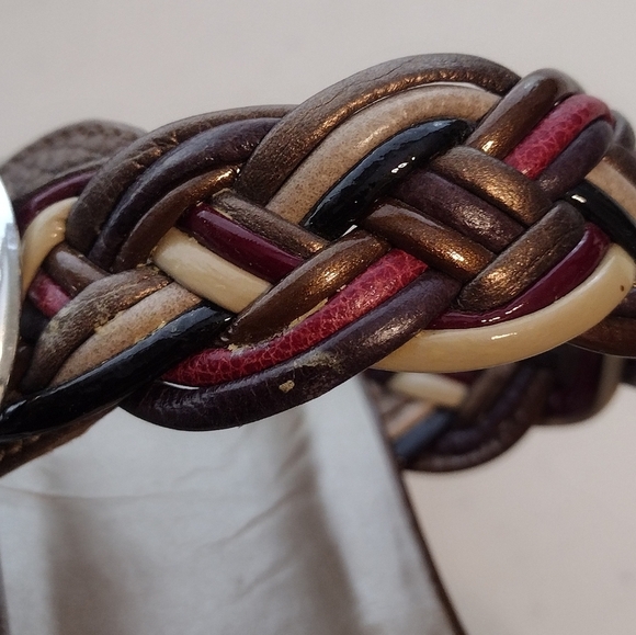 Brighton Fiji Women's Double Cable Strap Slip-On Casual Heel Sandals Sz 8.5 - Picture 15 of 16